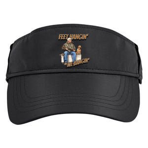 Feet Hangin We Bangin Trump Duck Hunting Adult Drive Performance Visor