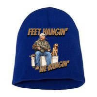 Feet Hangin We Bangin Trump Duck Hunting Short Acrylic Beanie