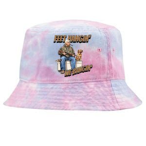 Feet Hangin We Bangin Trump Duck Hunting Tie-Dyed Bucket Hat