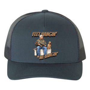 Feet Hangin We Bangin Trump Duck Hunting Yupoong Adult 5-Panel Trucker Hat