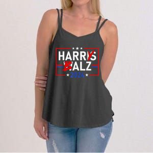 Funny Harris Walz 24 Harry Balz 2024 Meme Democratics Vote Women's Strappy Tank