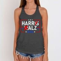 Funny Harris Walz 24 Harry Balz 2024 Meme Democratics Vote Women's Knotted Racerback Tank