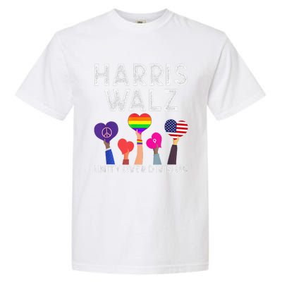 Funny Harris Waltz 2024 Unity Over Division Garment-Dyed Heavyweight T-Shirt