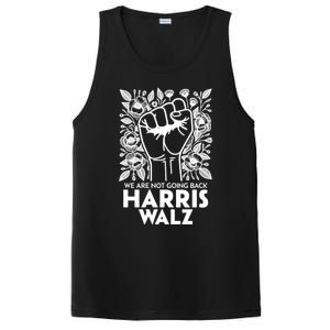 Floral Harris Walz We Are Not Going Back Gift PosiCharge Competitor Tank