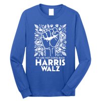 Floral Harris Walz We Are Not Going Back Gift Long Sleeve Shirt