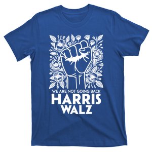 Floral Harris Walz We Are Not Going Back Gift T-Shirt