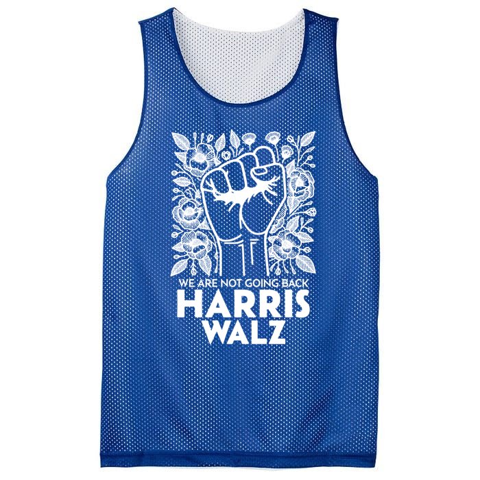 Floral Harris Walz We Are Not Going Back Gift Mesh Reversible Basketball Jersey Tank