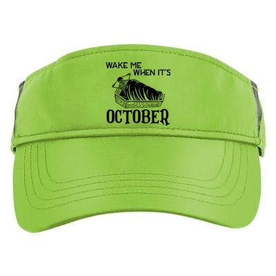 Funny Halloween Wake Me When Its October Design Gift Adult Drive Performance Visor