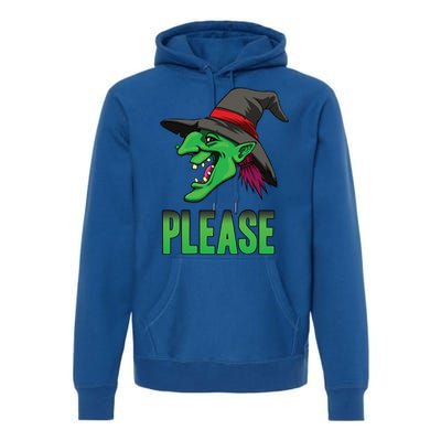 Funny Halloween Witch Please Gift Premium Hoodie