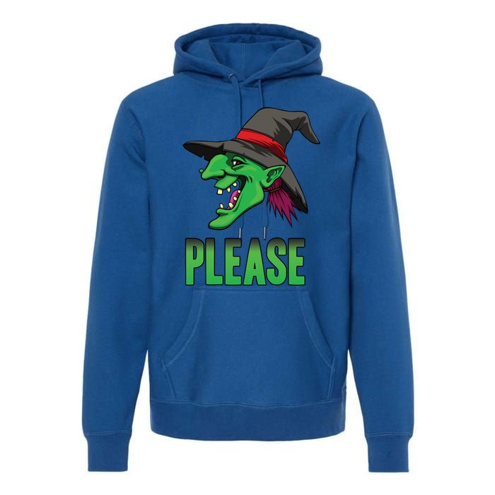 Funny Halloween Witch Please Gift Premium Hoodie