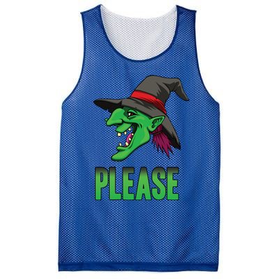 Funny Halloween Witch Please Gift Mesh Reversible Basketball Jersey Tank