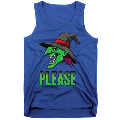 Funny Halloween Witch Please Gift Tank Top