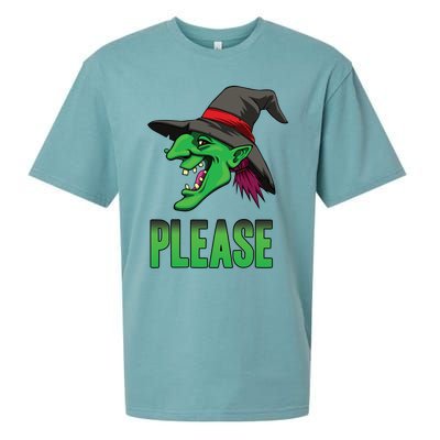 Funny Halloween Witch Please Gift Sueded Cloud Jersey T-Shirt