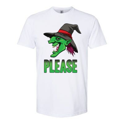 Funny Halloween Witch Please Gift Softstyle CVC T-Shirt