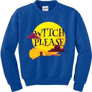 Funny Halloween Witch Please Gift Kids Sweatshirt