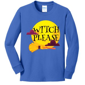 Funny Halloween Witch Please Gift Kids Long Sleeve Shirt