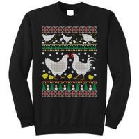 Funny Holiday Xmas Gift Chicken Ugly Christmas Farm Animal Sweatshirt