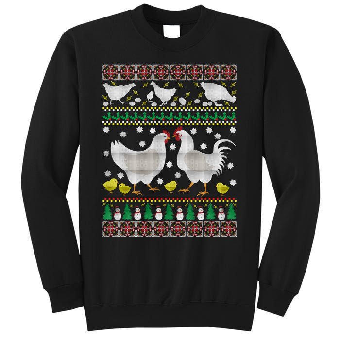 Funny Holiday Xmas Gift Chicken Ugly Christmas Farm Animal Sweatshirt