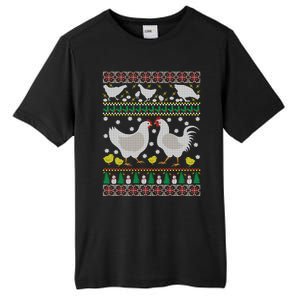 Funny Holiday Xmas Gift Chicken Ugly Christmas Farm Animal Tall Fusion ChromaSoft Performance T-Shirt