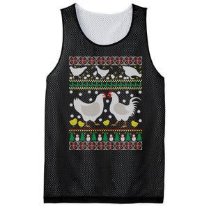 Funny Holiday Xmas Gift Chicken Ugly Christmas Farm Animal Mesh Reversible Basketball Jersey Tank