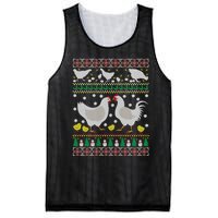 Funny Holiday Xmas Gift Chicken Ugly Christmas Farm Animal Mesh Reversible Basketball Jersey Tank