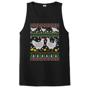 Funny Holiday Xmas Gift Chicken Ugly Christmas Farm Animal PosiCharge Competitor Tank