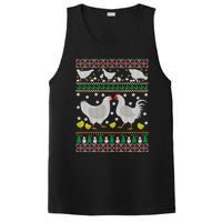 Funny Holiday Xmas Gift Chicken Ugly Christmas Farm Animal PosiCharge Competitor Tank