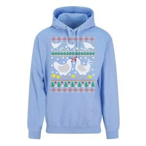 Funny Holiday Xmas Gift Chicken Ugly Christmas Farm Animal Unisex Surf Hoodie