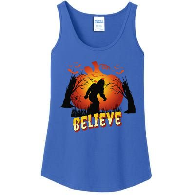 Funny Halloween Yowie Bigfoot Yeti Lover Sasquatch Believer Ladies Essential Tank