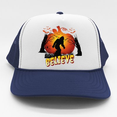 Funny Halloween Yowie Bigfoot Yeti Lover Sasquatch Believer Trucker Hat