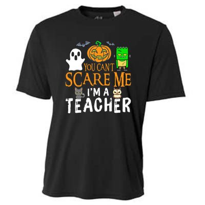 Funny Halloween You Can't Scare Me I'm A Teacher Cooling Performance Crew T-Shirt