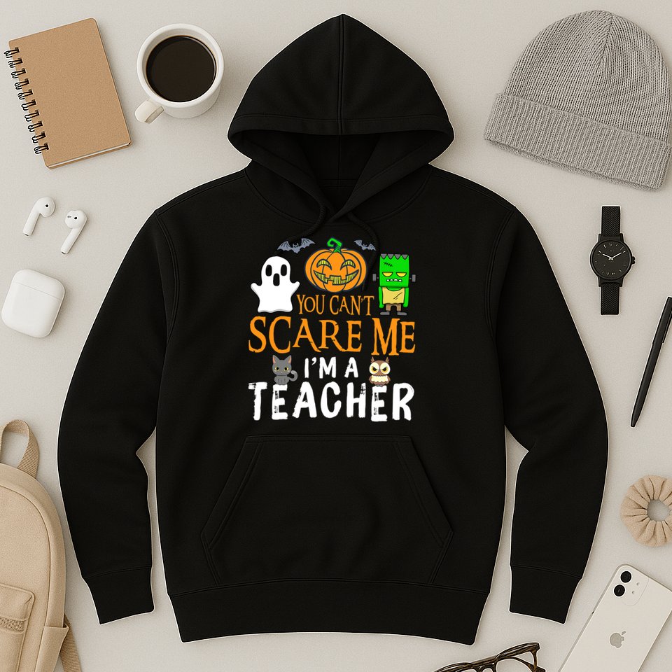 Funny Halloween You Can't Scare Me I'm A Teacher Hoodie