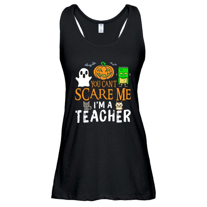 Funny Halloween You Can't Scare Me I'm A Teacher Ladies Essential Flowy Tank