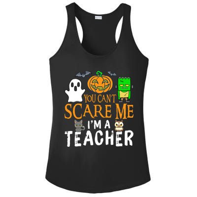Funny Halloween You Can't Scare Me I'm A Teacher Ladies PosiCharge Competitor Racerback Tank
