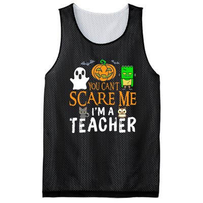 Funny Halloween You Can't Scare Me I'm A Teacher Mesh Reversible Basketball Jersey Tank