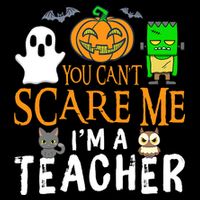Funny Halloween You Can't Scare Me I'm A Teacher Mesh Reversible Basketball Jersey Tank
