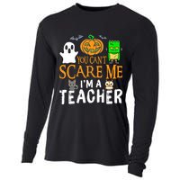 Funny Halloween You Can't Scare Me I'm A Teacher Cooling Performance Long Sleeve Crew