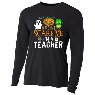 Funny Halloween You Can't Scare Me I'm A Teacher Cooling Performance Long Sleeve Crew