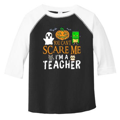 Funny Halloween You Can't Scare Me I'm A Teacher Toddler Fine Jersey T-Shirt