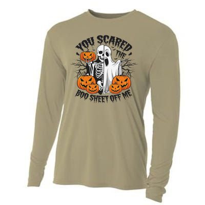 Funny Halloween You Scared Boo Sheet Off Me Cooling Performance Long Sleeve Crew