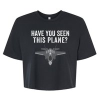 Funny Have You Seen This Plane? Funny Missing F35 Meme Bella+Canvas Jersey Crop Tee