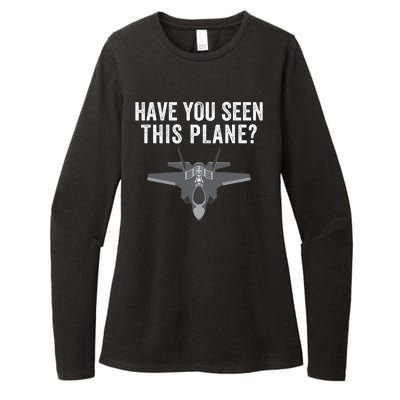 Funny Have You Seen This Plane? Funny Missing F35 Meme Womens CVC Long Sleeve Shirt