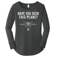 Funny Have You Seen This Plane? Funny Missing F35 Meme Women's Perfect Tri Tunic Long Sleeve Shirt