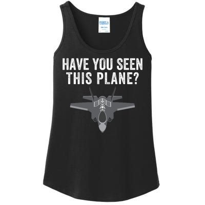 Funny Have You Seen This Plane? Funny Missing F35 Meme Ladies Essential Tank