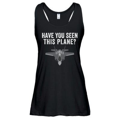 Funny Have You Seen This Plane? Funny Missing F35 Meme Ladies Essential Flowy Tank