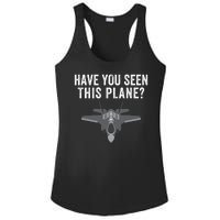 Funny Have You Seen This Plane? Funny Missing F35 Meme Ladies PosiCharge Competitor Racerback Tank