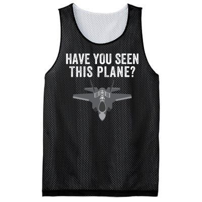 Funny Have You Seen This Plane? Funny Missing F35 Meme Mesh Reversible Basketball Jersey Tank