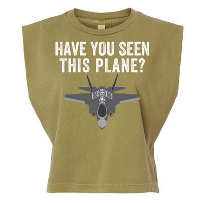 Funny Have You Seen This Plane? Funny Missing F35 Meme Garment-Dyed Women's Muscle Tee