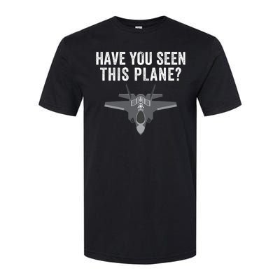 Funny Have You Seen This Plane? Funny Missing F35 Meme Softstyle CVC T-Shirt