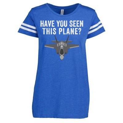 Funny Have You Seen This Plane? Funny Missing F35 Meme Enza Ladies Jersey Football T-Shirt